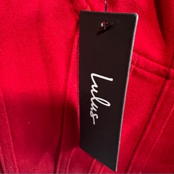 Lulus Got You Impressed Red Long Sleeve Bustier Crop Top, New With Tags, Red - Picture 5 of 5